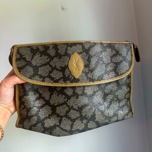 YSL Vintage Giraffe Print Pouch